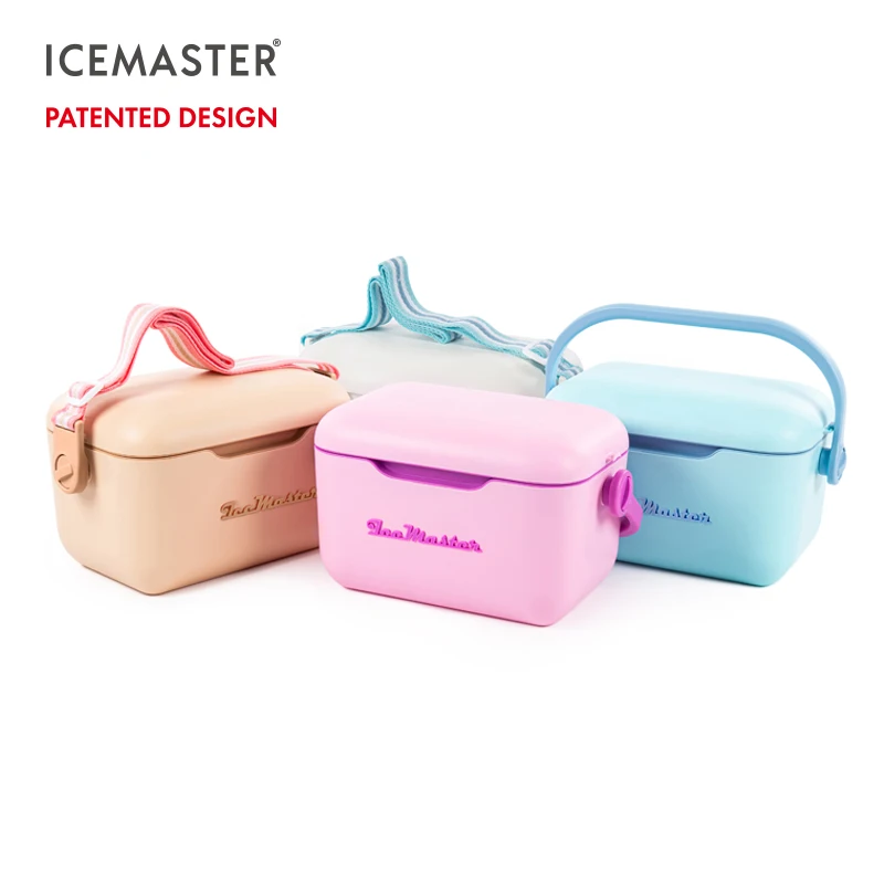 IceMaster Patented 12Qt Plastic Fresh-Keeping Small Portable Hard Car Ice Chest Cooler Box Icebox Ice Master Cooler Custom