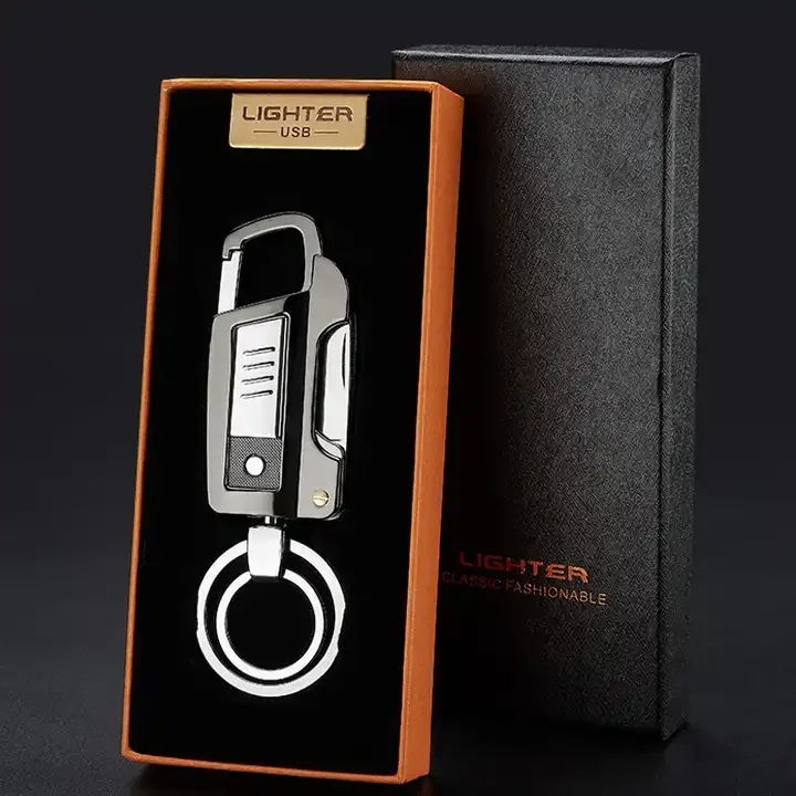 10 in 1 Multifunction Keychain Lighter Wine Bottle Opener Usb Lighter Knife Lighter Rechargeable