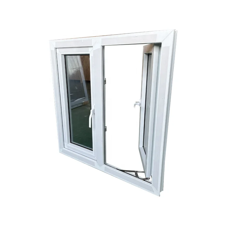 PVC Nassau Hurricane Impact Single Double Swing Out Casement Windows for Houses