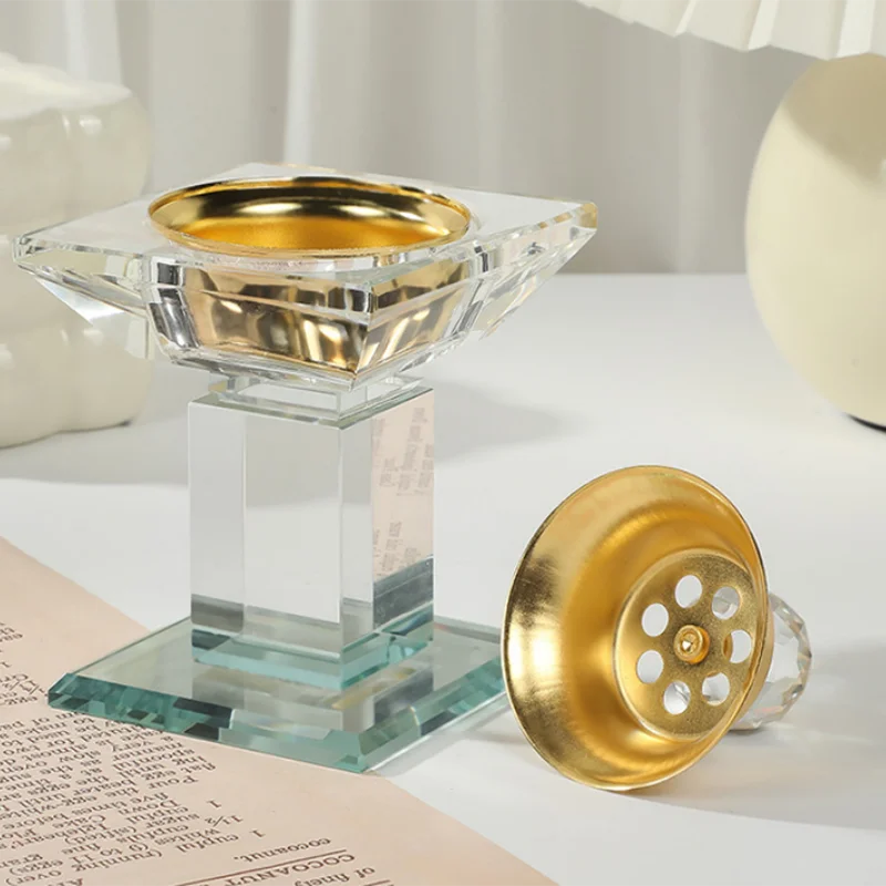 Tanie butelki do aromaterapii z kryształowego szkła, piecynek do kadzidła, ozdoba domowa z zapachem WDY-0414