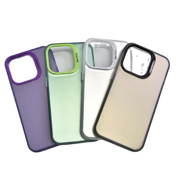 New Double Sided Film Covering+Metal Button  Phone Cases for IPhone 14 Pro Max Imd Back Cover