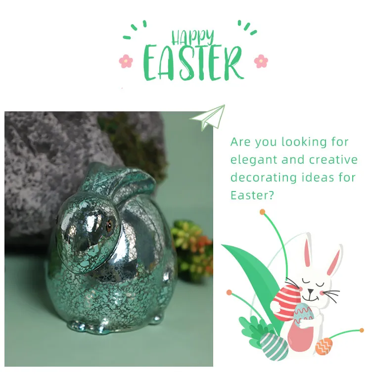 Manufacture decorated artificial big led 3D hand blown glass easter eggs for sale details