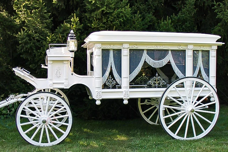 Horse Drawn Funeral Hearse/Carriage Silver Glass Covered Coffin Horse Carriage Victorian Silver Funeral Horse Drawn Carriage