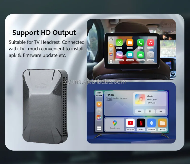 2022 NEW Carplay Android 11 Box suitable for NEW Audi Ford VW universal car screen youtube netflix video streaming