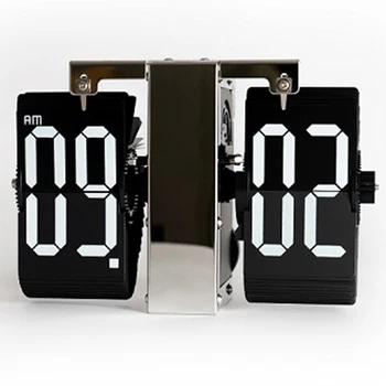 New Design Auto Flip Clock/retro Flip Down Calendar Clock/classical Bell Balance Flip Clock