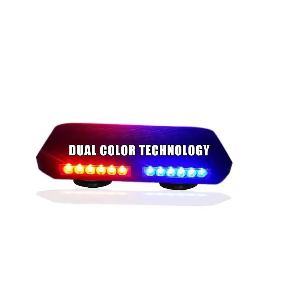Starway Low Profile 14" 6 TIR 3W Chameleon Dual Color Warning LED Mini Light bar
