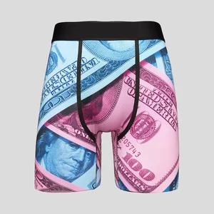 2021 New Style Compression Elastic Waistband Crazy Boxers Men's Gym Shorts Sports Underwear
