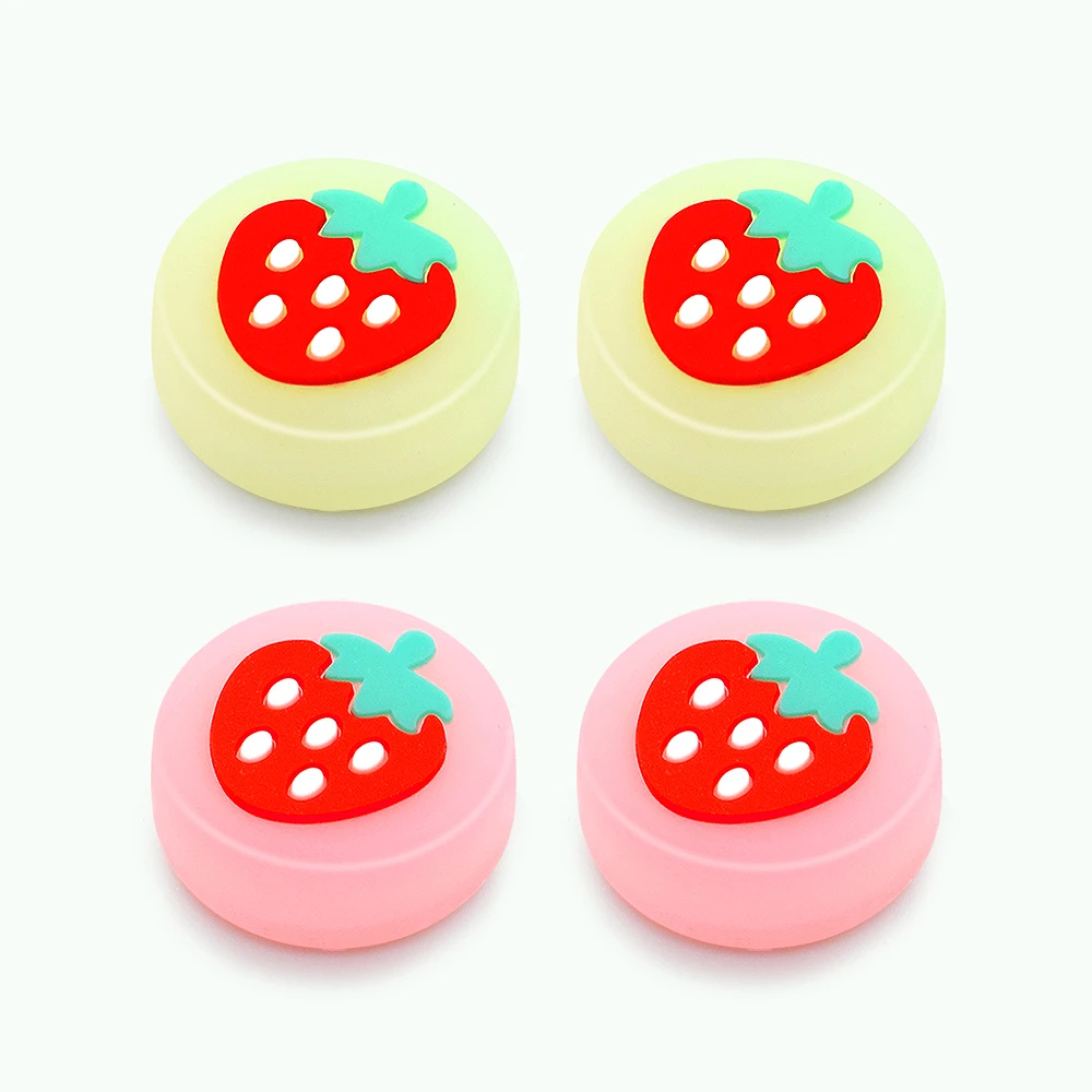 Factory Wholesale Custom New Silicone Case Cover Protective Cute Fruit Thumb Grip for Nintendo Switch Joycon