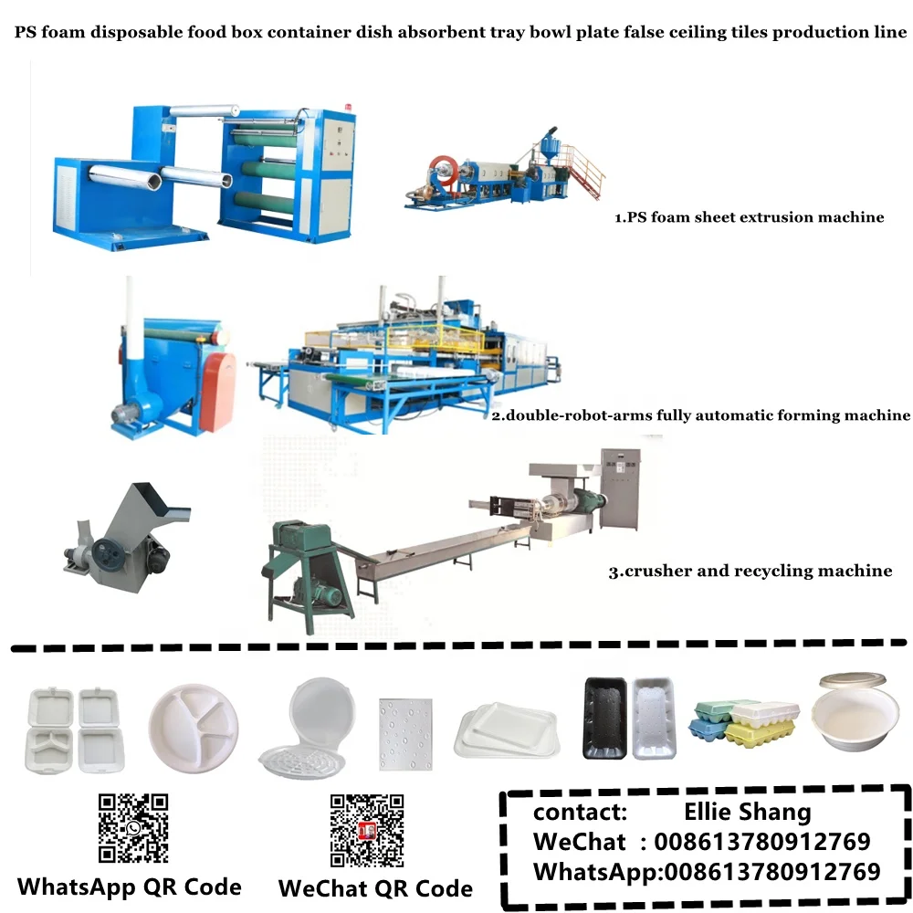 Pla Ps Foam Thermocol Plate Take Away Food Container Machine For