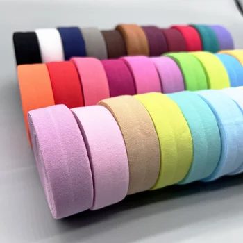 Factory customized 2cm colored elastic edging with nylon spandex underwear folding edging with elastic bands for clothing bras