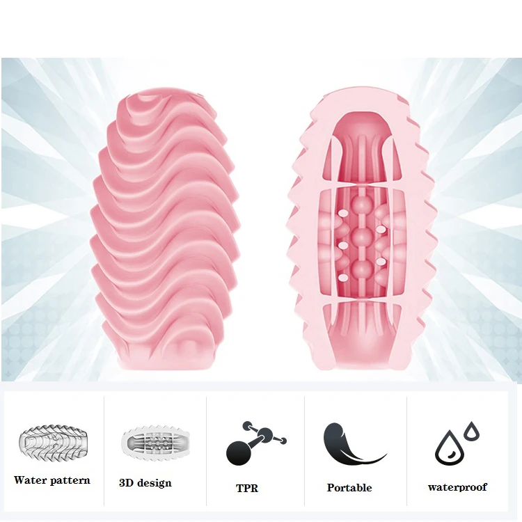 2021 New Design Tpr 3d Realistic Double Sided Design Masturbation Eggs For Man Sex Toy