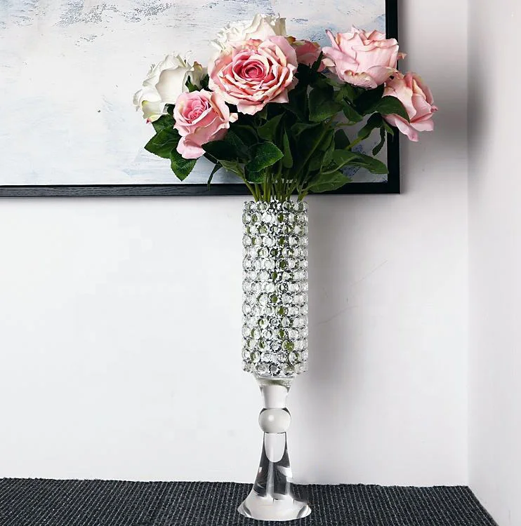 product cheap wholesale transparent home desktop decorations luxurious and elegant crystal glass vases-7