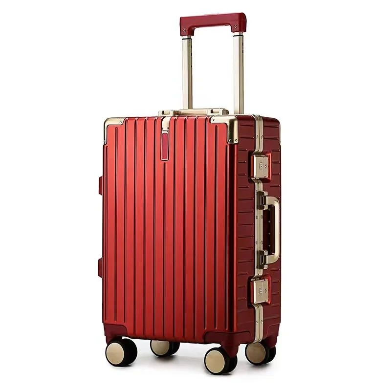 Fashion Luggage Bag 20 22 24 26 inch ABS PC Aluminum Frame Luggage Hard Shell Cabin Trolley Bags Travel Suitcase