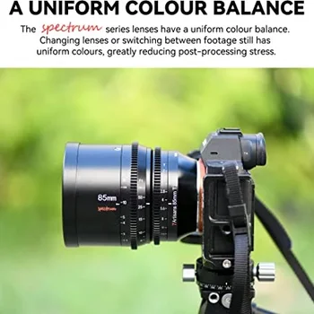 7artisans Photoelectric 85mm T2.0 Spectrum Prime Cine Lens Large Aperture for Lei Ca L Sony E Canon R Nikon Z Mount Cinema Lens detail image