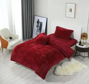 Winter Coral Velvet Bedding Set - Thick Warm Solid Color Bed Sheets, Protective & Cozy Queen/King Size