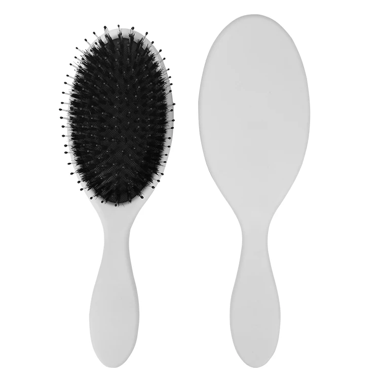 Custom Color Cushion Oval Plastic Paddle Detangling Brush Professional Hair Extension Brush