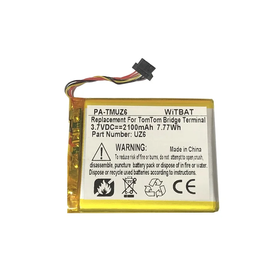 UZ6 for Tomtom Bridge Terminal GPS Battery - 2100mah