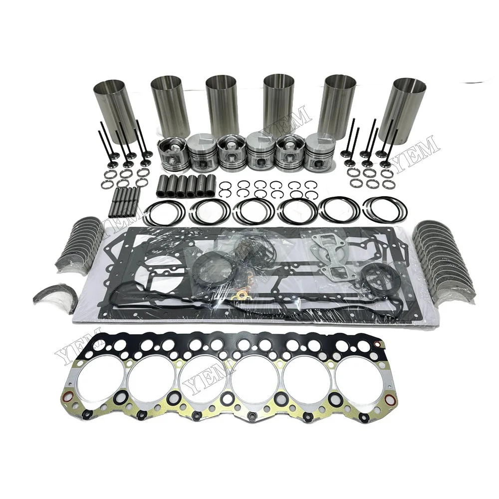 3046 Engine Overhaul Rebuild Kit with Valve Kit for Mitsubishi S6S S6S-DI for TCM for Komatsu for Caterpillar Forklift