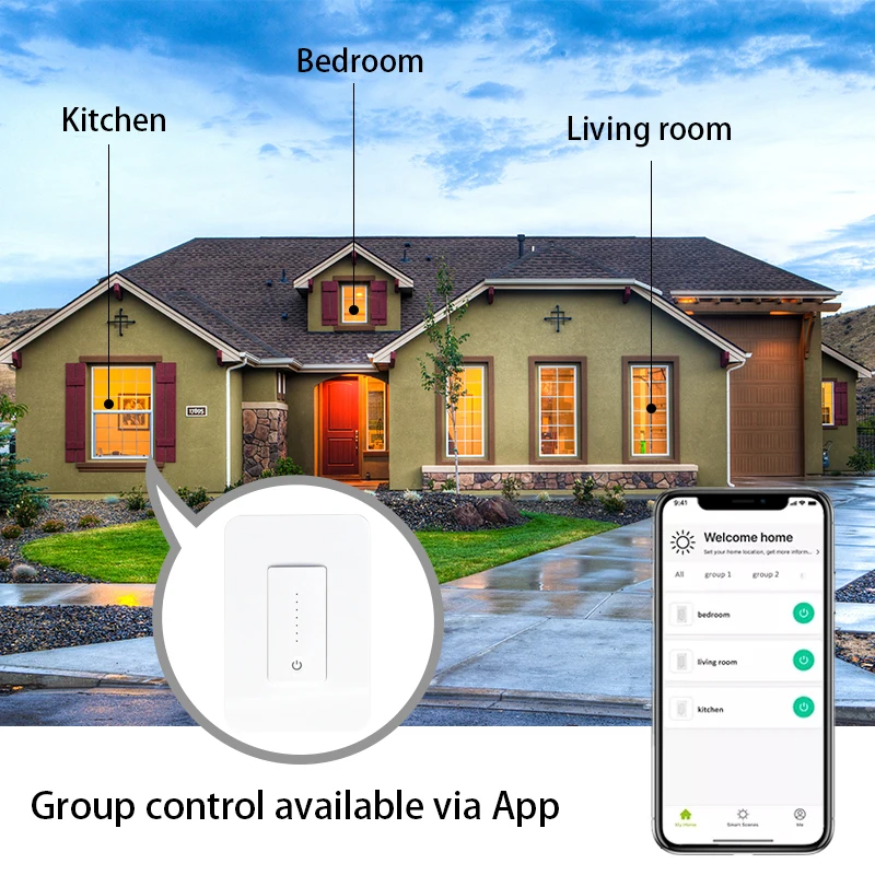 Wifi American Homekit 400w Manual Dual Digital Led Touch Control Inline