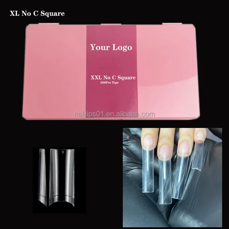 Xxl Nail Tip Box Storage Private Label Custom Numbered Plastic Clear
