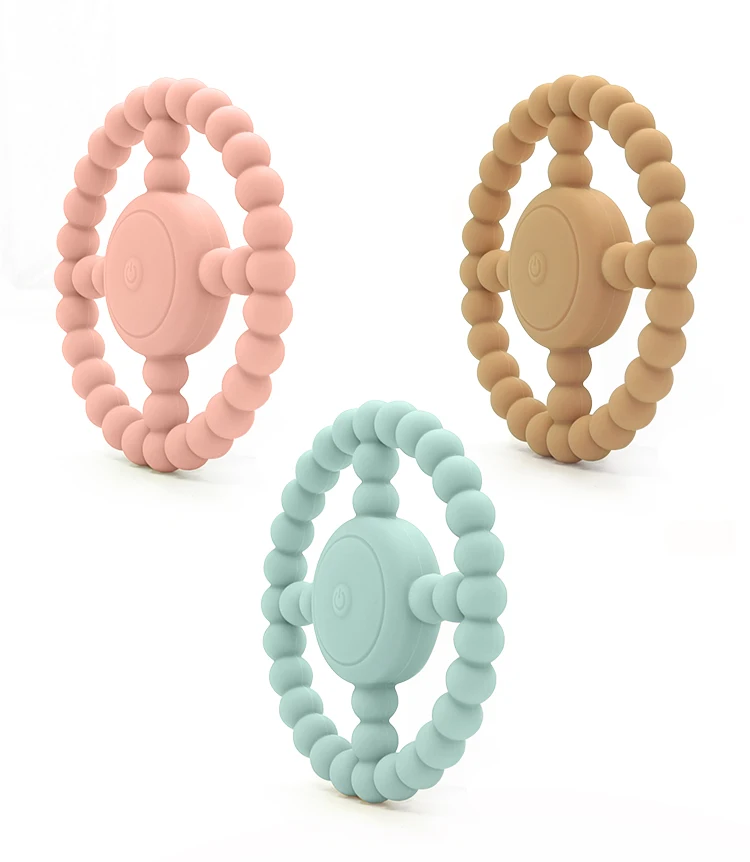 100 Food Grade Silicone Vibrating Teething Chewing Toys 100 Bpa Free Silicone Baby Vibrating