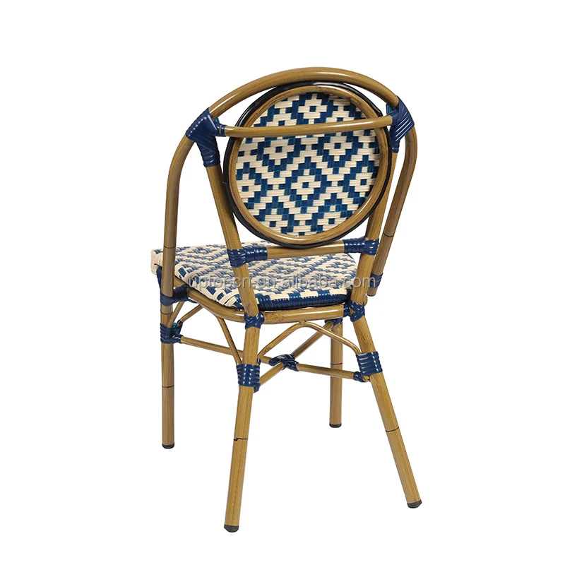 (spoc350) Outdoor Patio Furniture French Style Rattan Chair Paris Cafe