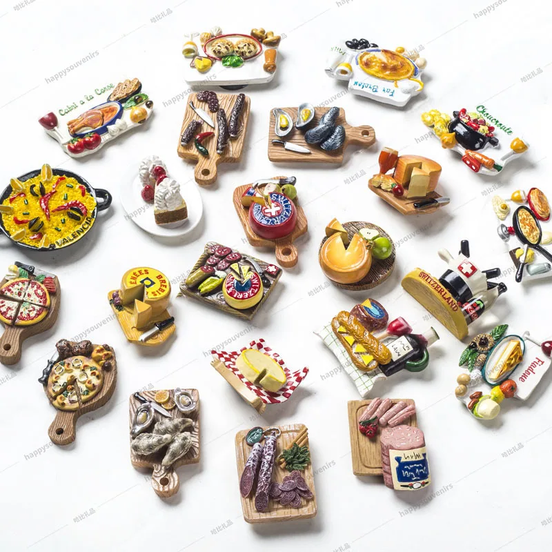 
Измельчитель из смолы под заказ, искусственная еда, 3D полимер, магнит на холодильник, имитация дерева, магниты на холодильник 