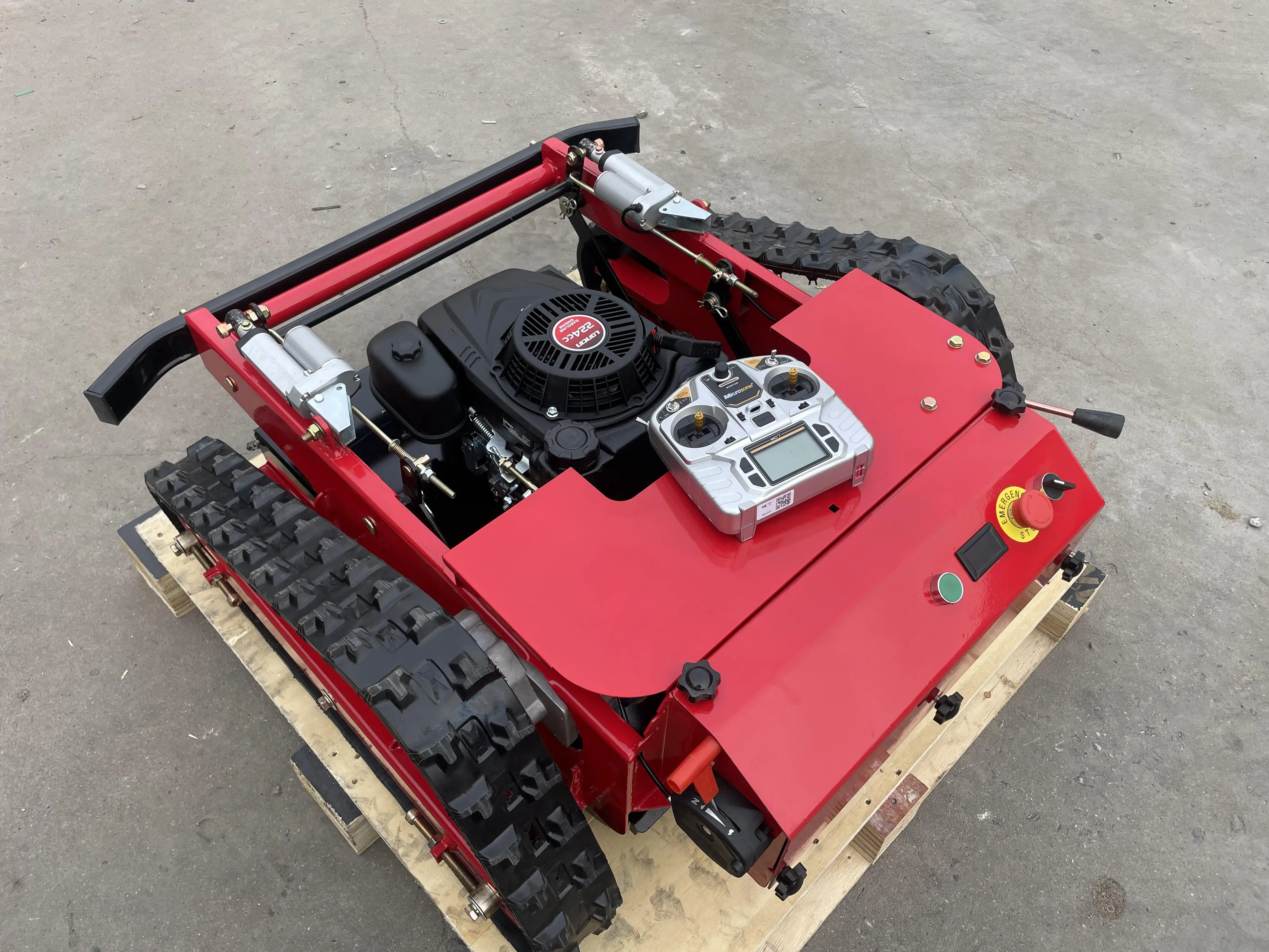 Китайская популярная Автоматическая электрическая Электрическая аккумуляторная бензиновая машина для резки травы с дистанционным управлением газонокосилка продажи