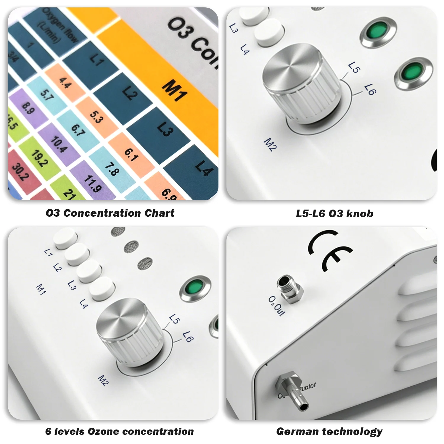 Medical Ear Rectal Vaginal Insufflation Ozone Therapy Generator German Corona Discharge Technology Adjustable Ozone