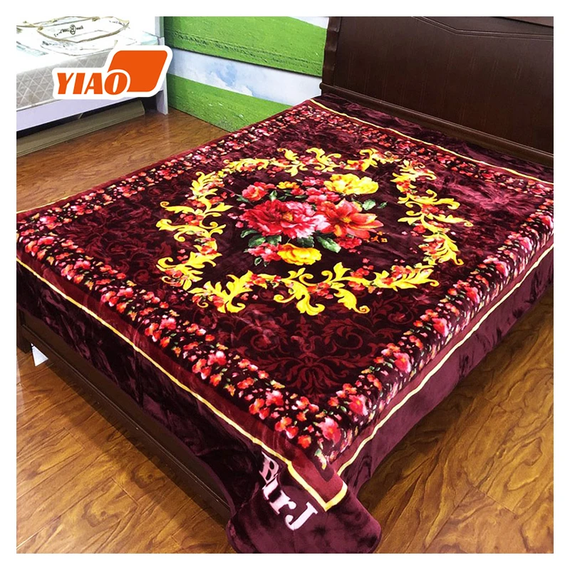 Beautiful Color Variation Print Plush Microfiber Korean Mink Blankets 2 Ply Mink Blankets Japan Mink Blanket Fabric