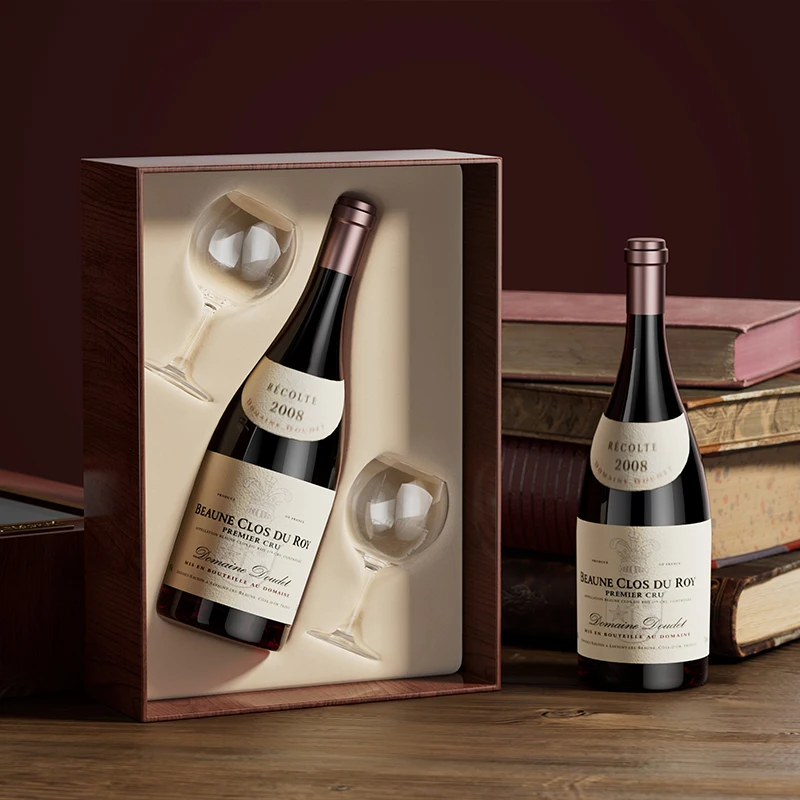 Wholesale Single Wine Bottle Wood Packing Box Goblet And Wine Wooden Gift Package Storage Box