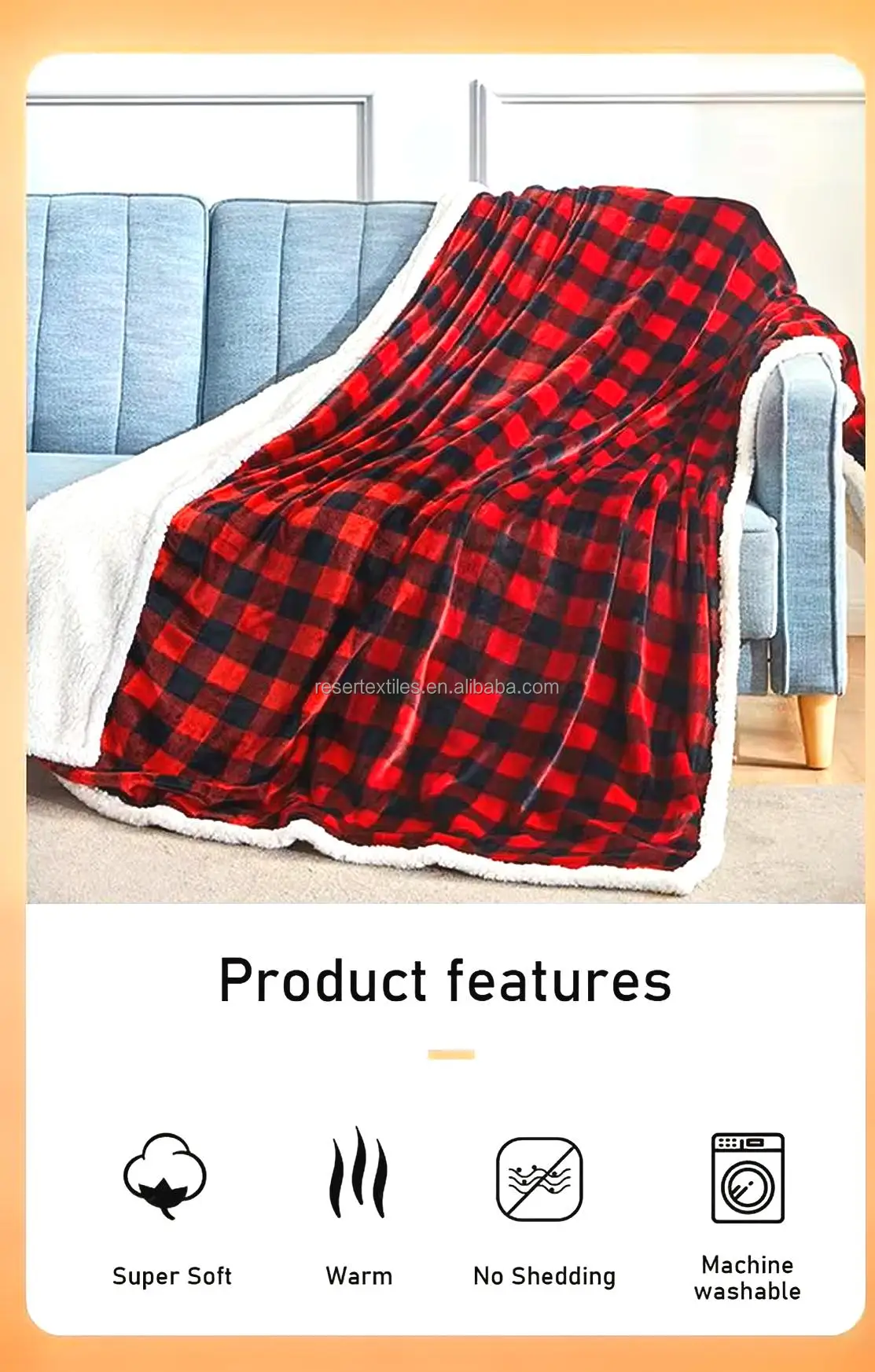 Scotticize 100% Polyester Reversible Flannel Blanket Soft Cozy Sherpa Plaid Microfiber Throw Hoodie Wearable Blanket