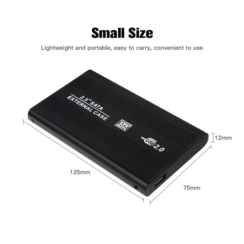 Оптовая продажа с фабрики USB 2 0 5 дюймовый ноутбук HDD SSD металлический корпус внешний мобильный жесткий диск для