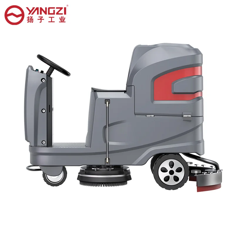 Driving Electric Ride On Floor Scrubber Battery Powered Floor Scrubber