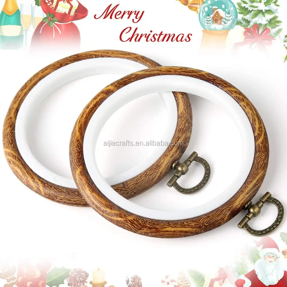 Cadre Rond Motifs Au Point De Croix Broderie Folklorique | Vecteur Premium