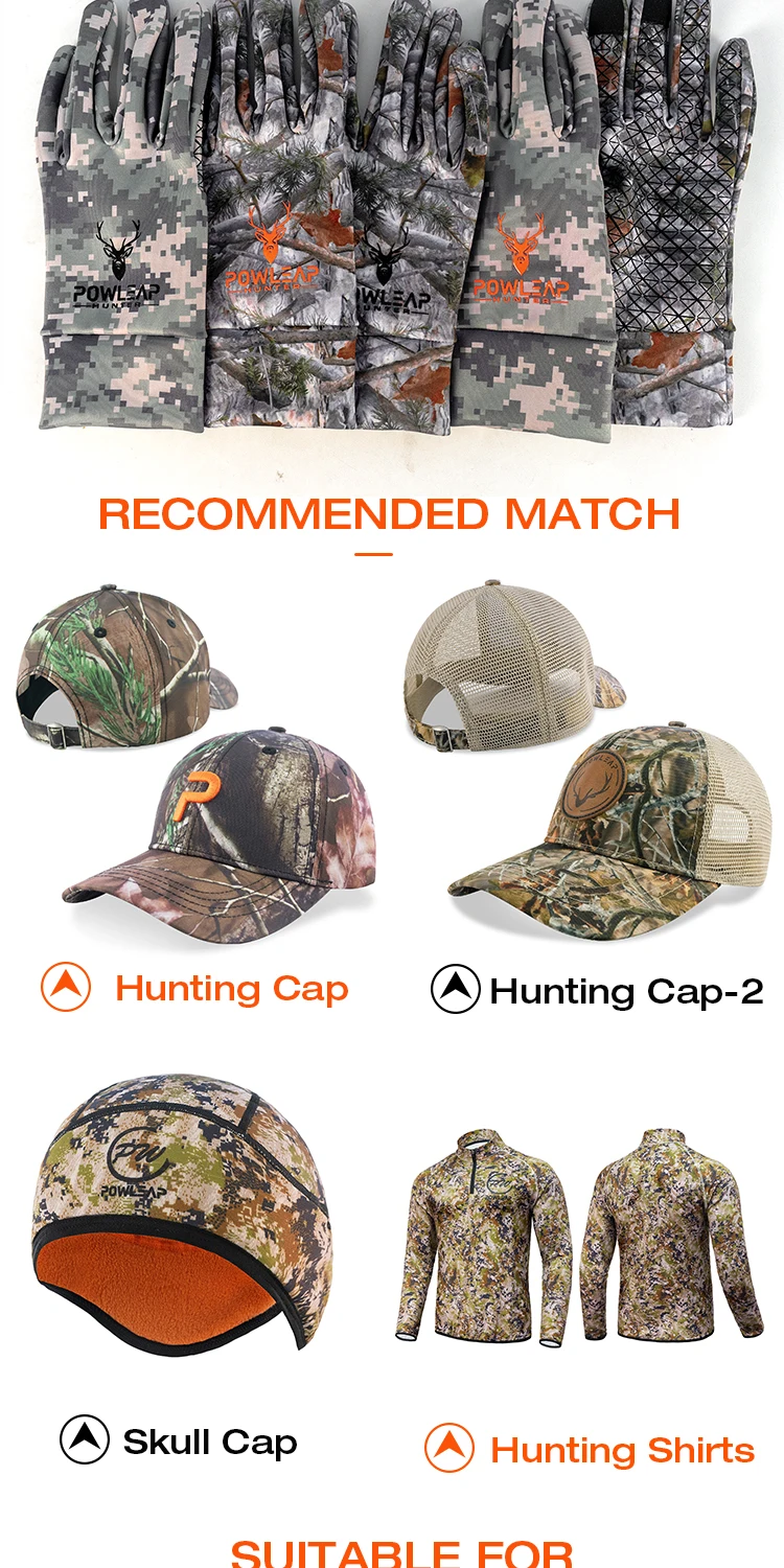 Lightweight Antislip Stretch Hunting Gloves Unisex Deer Hunting Gloves