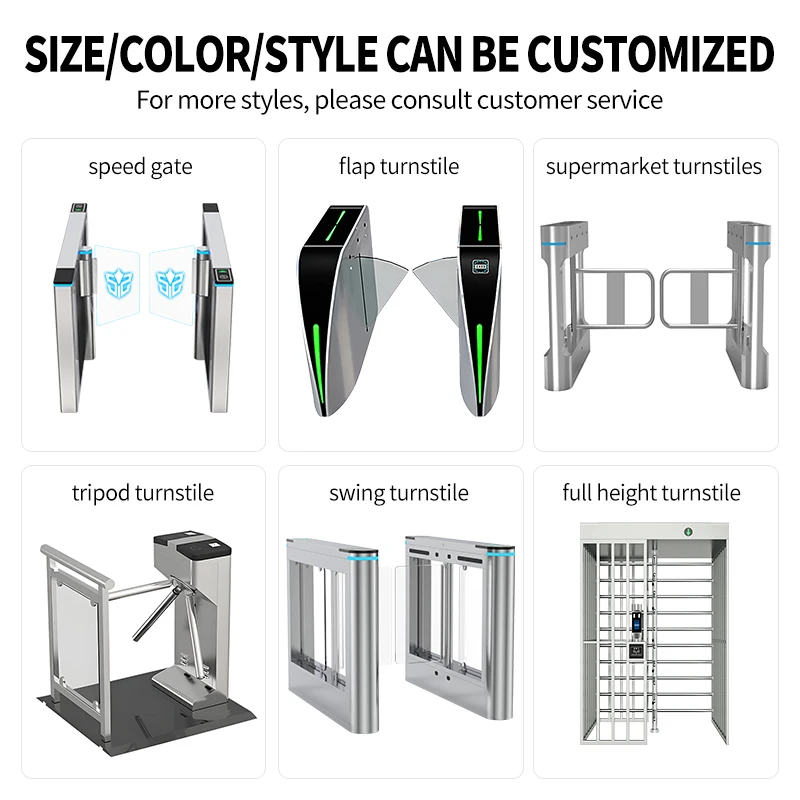 Qr Code Access Control System Portable Metro Turnstile Gate Flap Barrier Turnstile for Gym