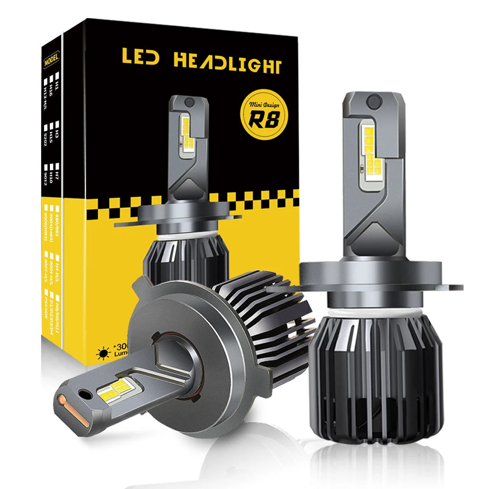knude reservedele Passiv Source Super bright R8 LED Headlight Bulbs H4 H7 H11 HB3 HB4 H27 6500K  20000lm 30000LM 110W luces led para auto car truck on m.alibaba.com