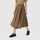 Designer Wrap Skirts Designer Brand FROMATTITUDE Wrap Asymmetrical Plisada Largas Falda High Waist Maxi Long Pleated Skirts For Women