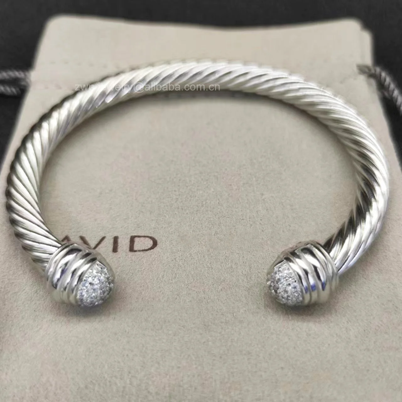 Dy Fashion Design Stainless Steel 7mm Twisted Wire Bracelet Vintage ...