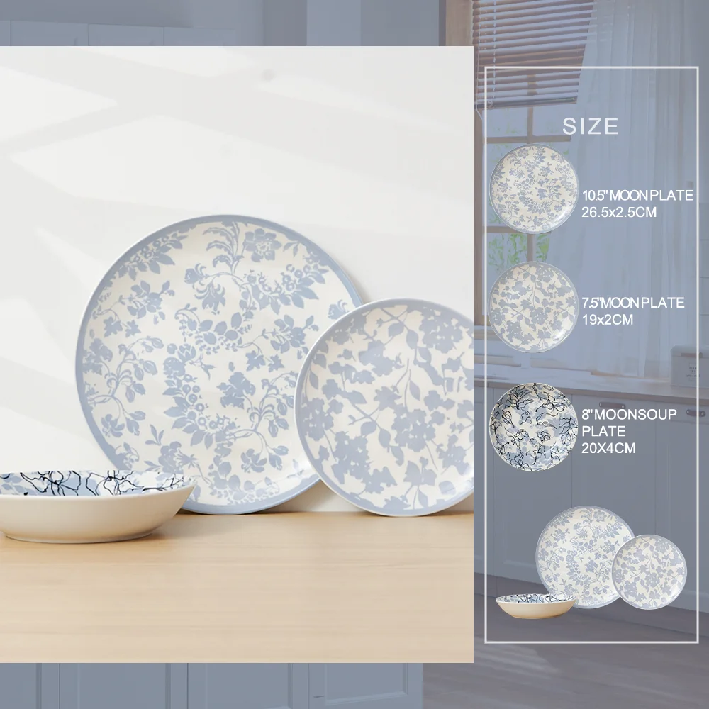 Wholesale Custom Made White Porcelain Dinnerware Sets Various Sizes Dinner Plates for Hotels