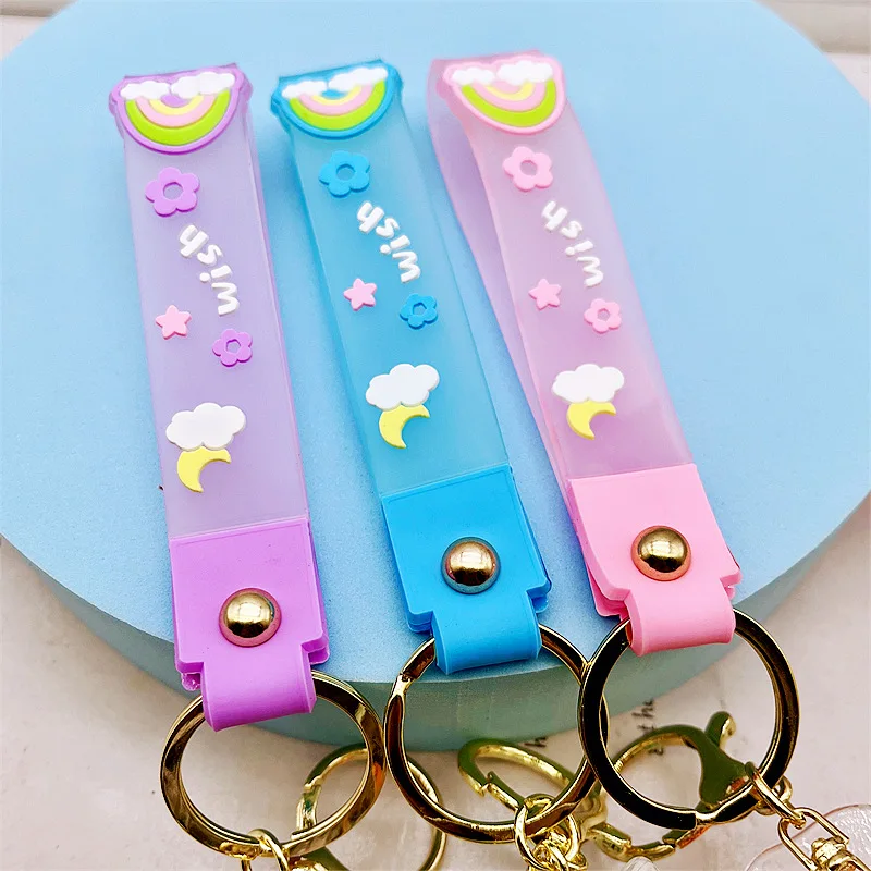 T740 Miniature Ocean Floating Liquid Fish tank 3D Bag Charm Acrylic Transparent Promotional Keychain