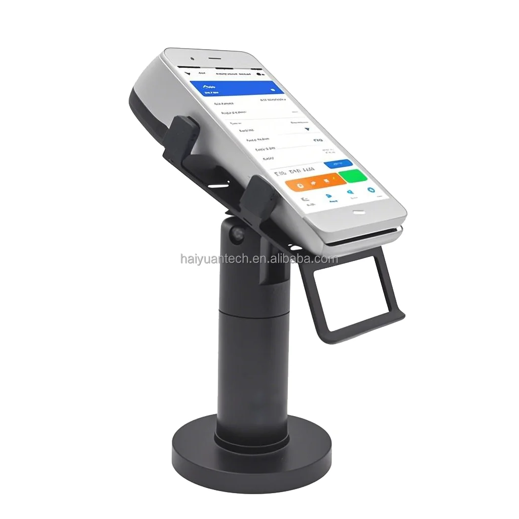 Custom Swivel POS Terminal Stand Adjustable Clamp Width Credit Card Machine Holder POS System Bracket for Verifone Payments