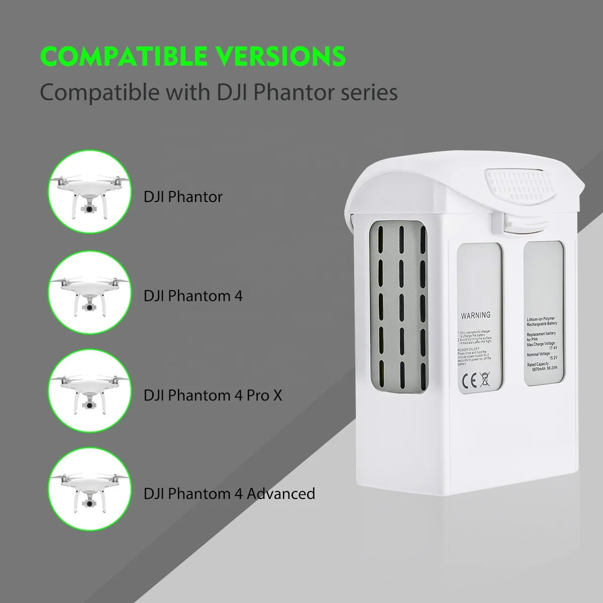 Drone Intelligent Flight DJI Phantom Battery 5870mah