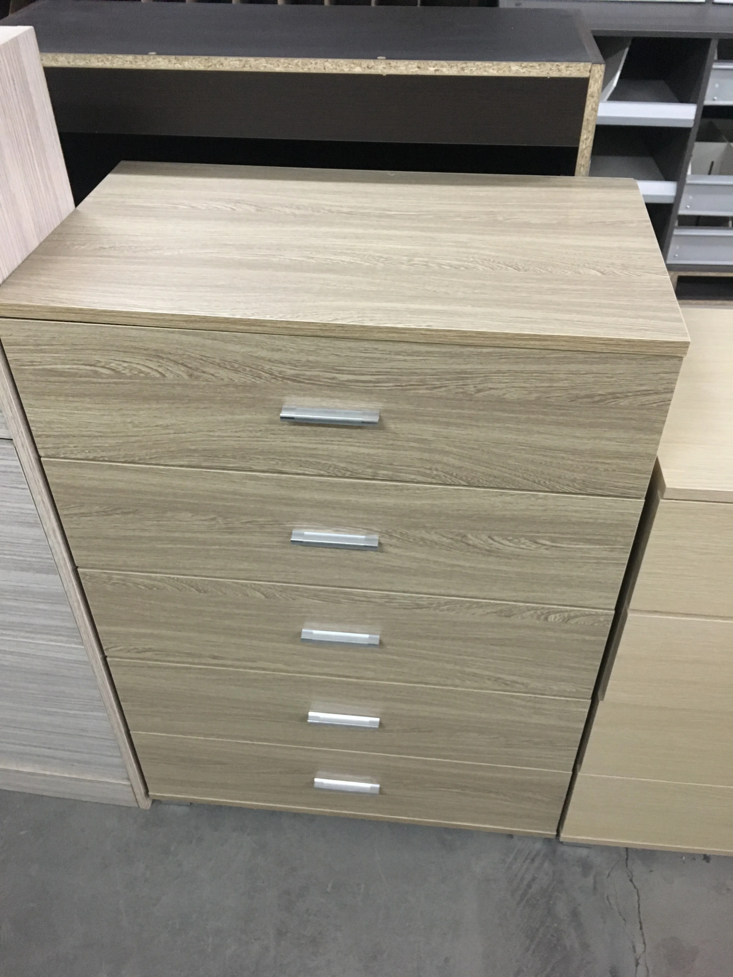 Современный стиль 5 ящиков с меламиновым ламинированным МДФ или ДСП