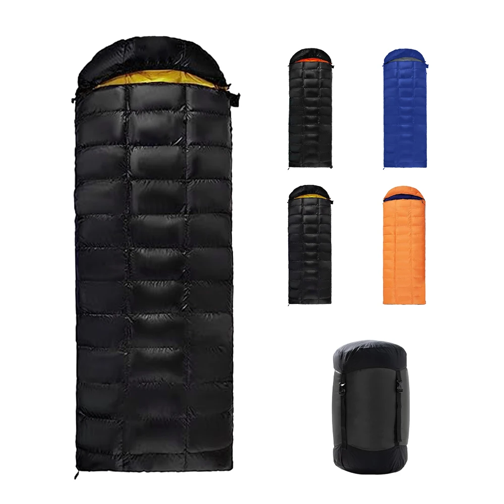 Duck Down Ultralight Wearable 4 Season Cold Weather Sleeping Bag for Camping Hiking Can be Used as Down Blanket or Cloak