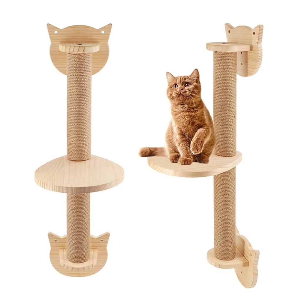 Cat Activity Tree With Scratching Posts Perch Platform Wall Mounted