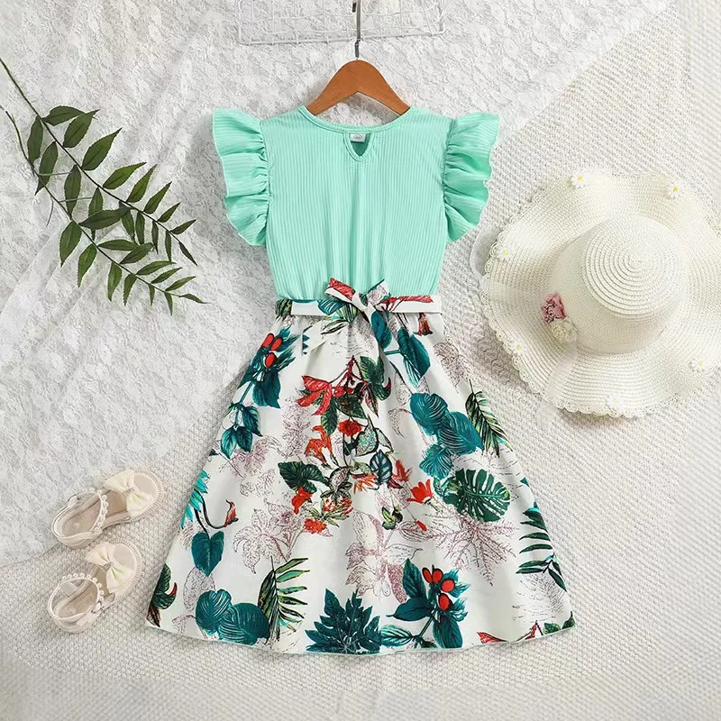 Casual Sleeveless Floral Dresses for Teens Girls