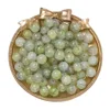 Cuenta de vidrio dorado de 10 mm - verde
