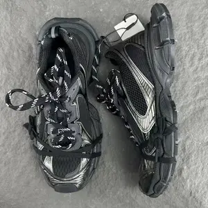 Famous Trend Large Size Sneakers with Mesh & Leather Upper Rubber Midsole High Quality Craftsmanship